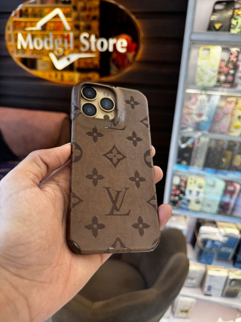 L.V (B87) leather embossed (Desert brown)