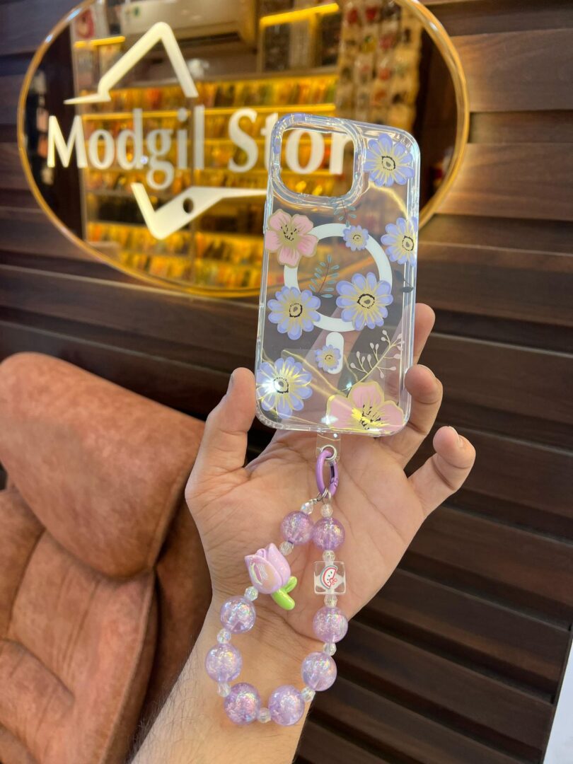 Lotus pink case with charm