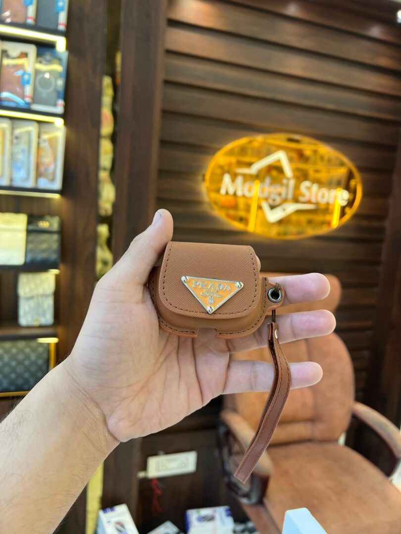 Brown AirPods case