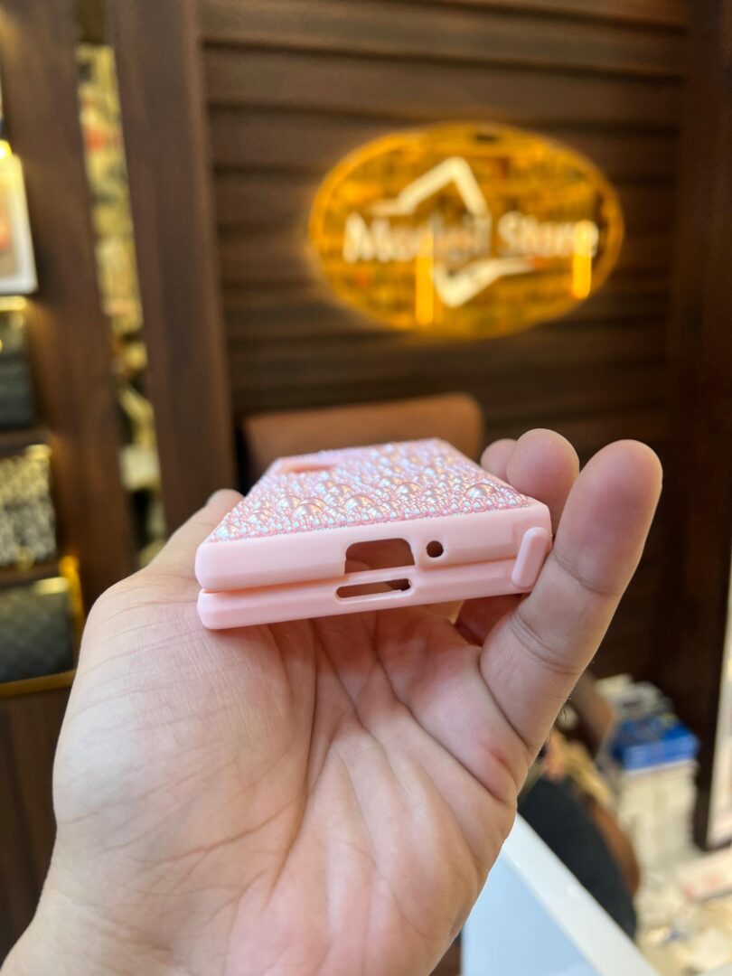 Stone case for Samsung fold & flip series (Pink) - Image 4