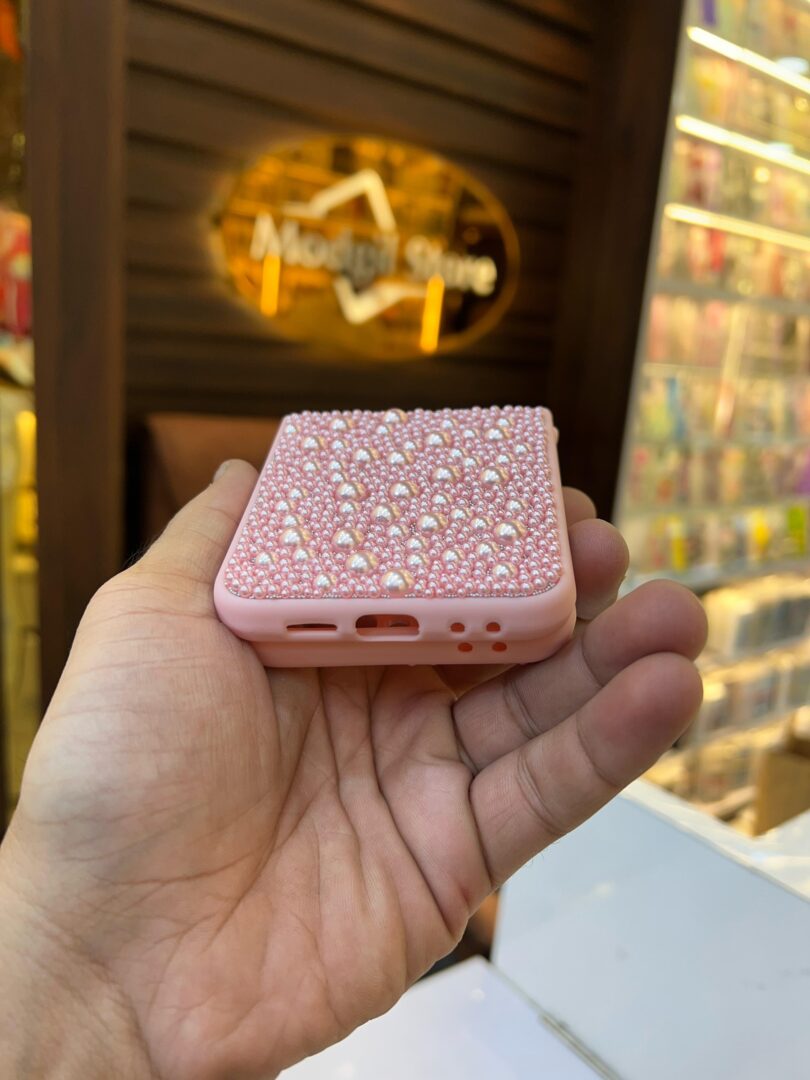 Stone case for Samsung fold & flip series (Pink) - Image 5