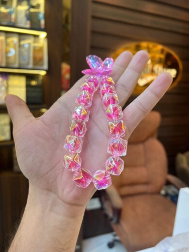 Pink sparkle beads charm