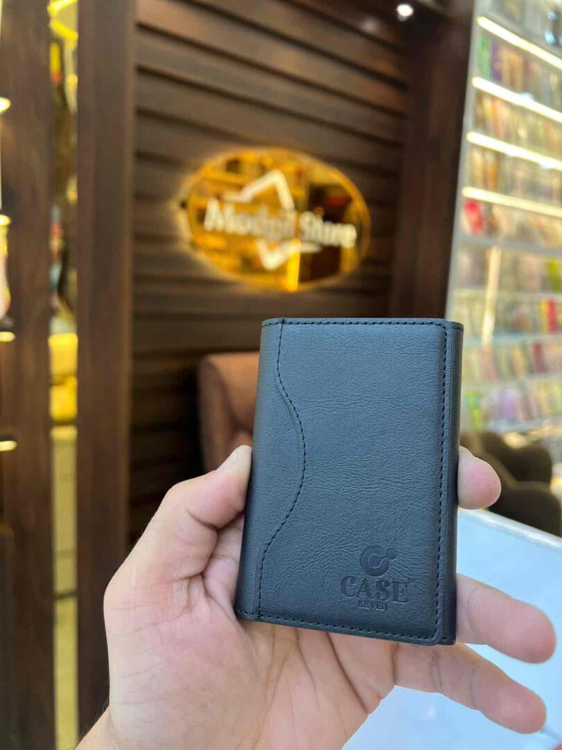 3 fold series card holder with mag-safe (Black)
