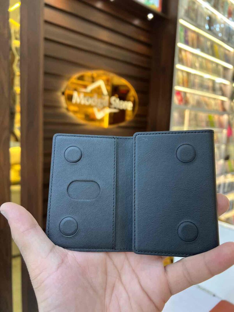 3 fold series card holder with mag-safe (Black) - Image 2