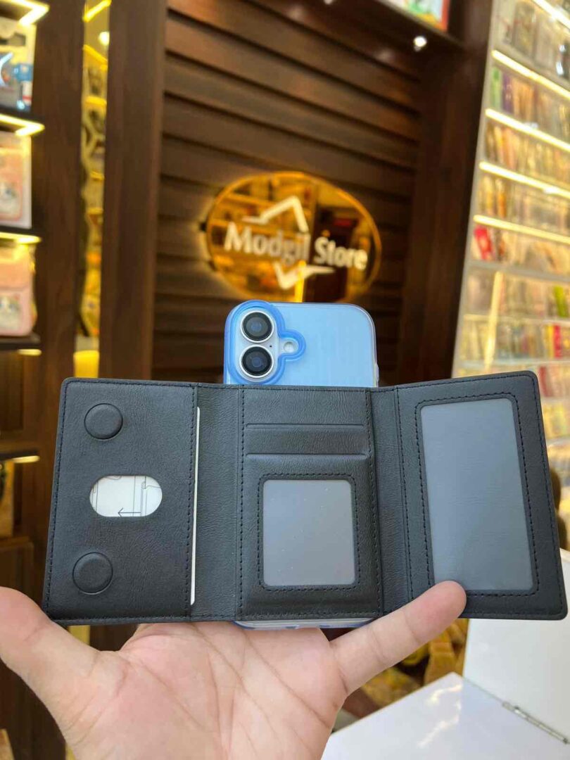 3 fold series card holder with mag-safe (Black) - Image 6