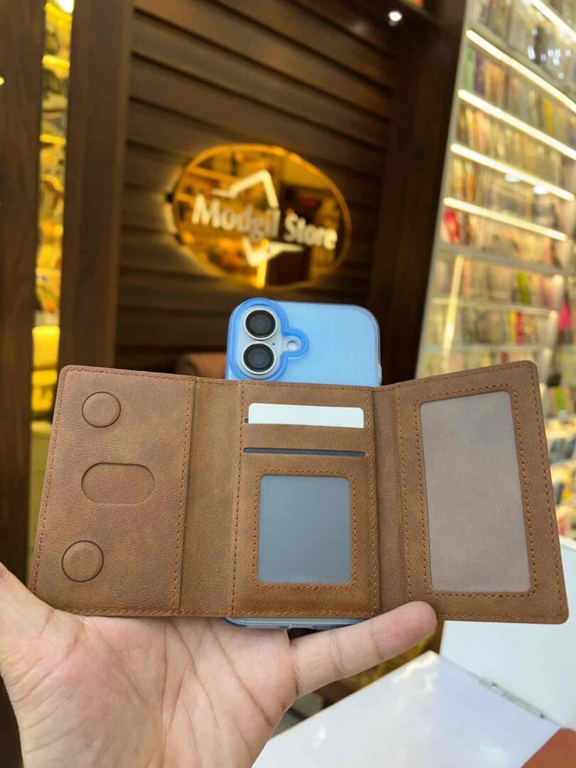 3 for card holder with mag-safe (Brown) - Image 6