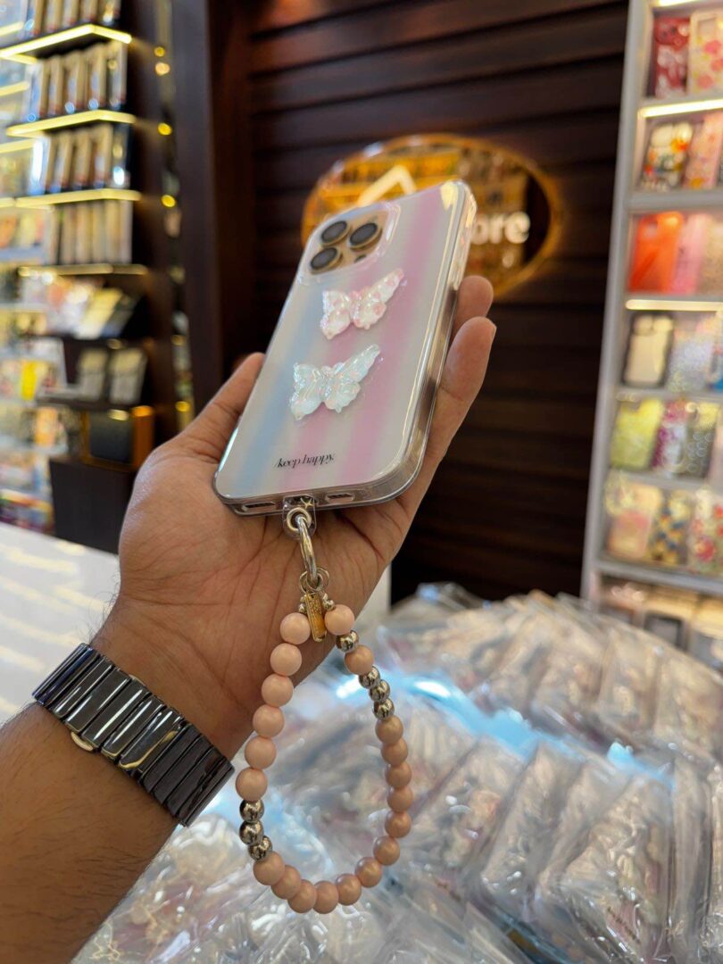 3D butterfly glossy case with charm - Image 4