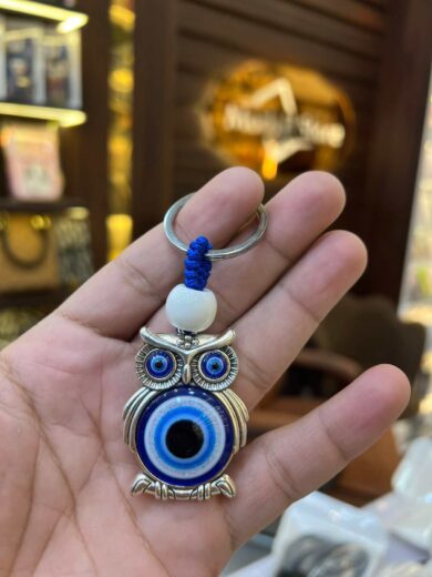 Evil eye owl -keychain