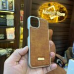 Leather with metal case