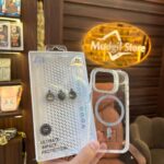 Transparent case with camera lens