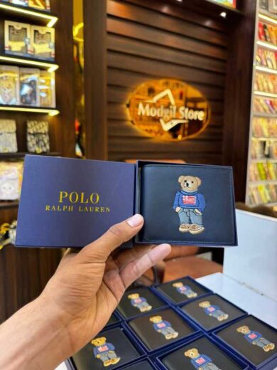 Bear blue wallet