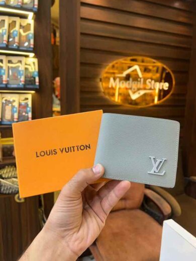 LV white wallet