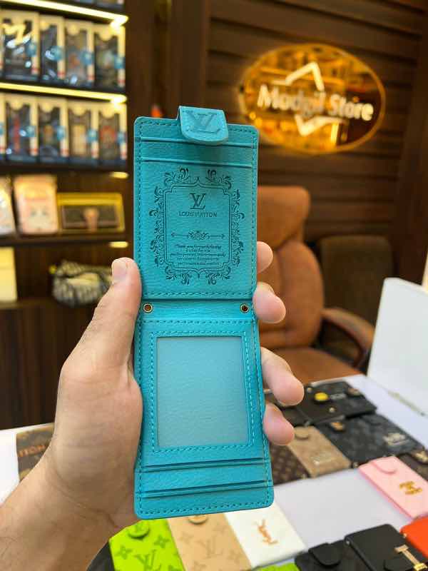 Flip card holder LL.v (embossed Blue ) - Image 3