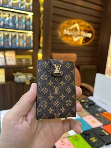Flip card holder LL.v (brown small logo edition)