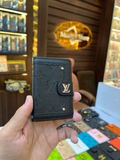 Book Flip card holder LL.v (embossed black edition)