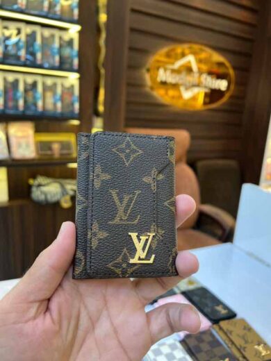 Three fold card holder LL.v(brown big logo edition)