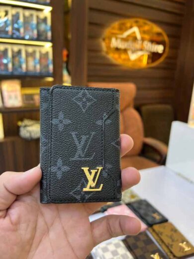 Three fold card holder LL.v(black edition)