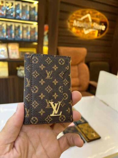 Three fold card holder LL.v(brown small logo edition)