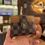 Card holder zipper LL.V (Brown check)