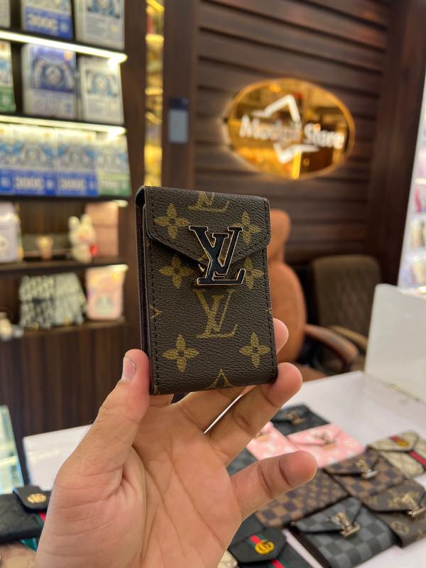 LL.V card holder (Brown bold multi logo)