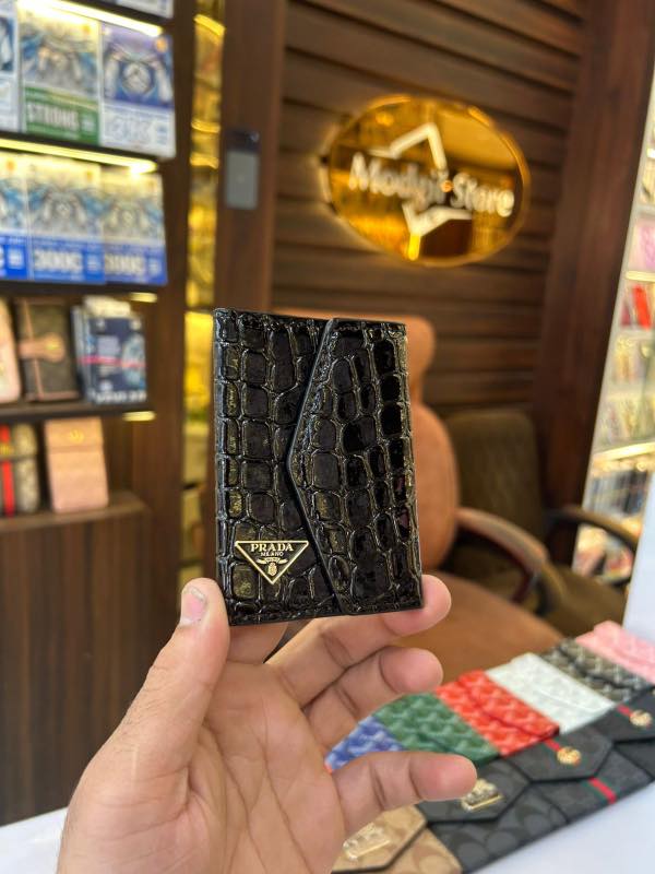 PR leather texture card holder