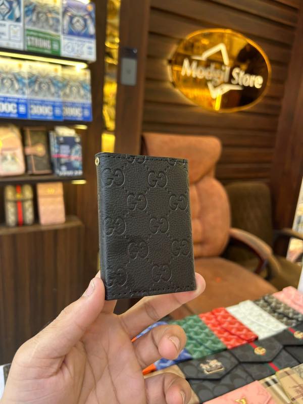 GG leather texture card holder - Image 3