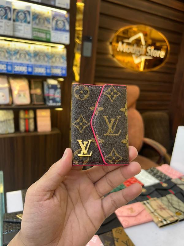 LL.V card holder ( Magenta & Brown)