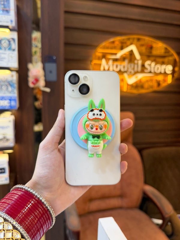 Labubu pop socket (Neon Green)