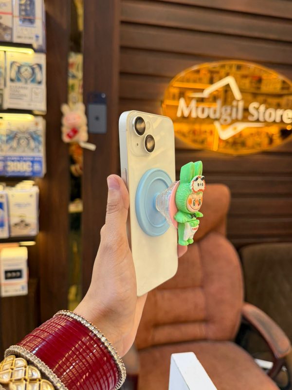 Labubu pop socket (Neon Green) - Image 2