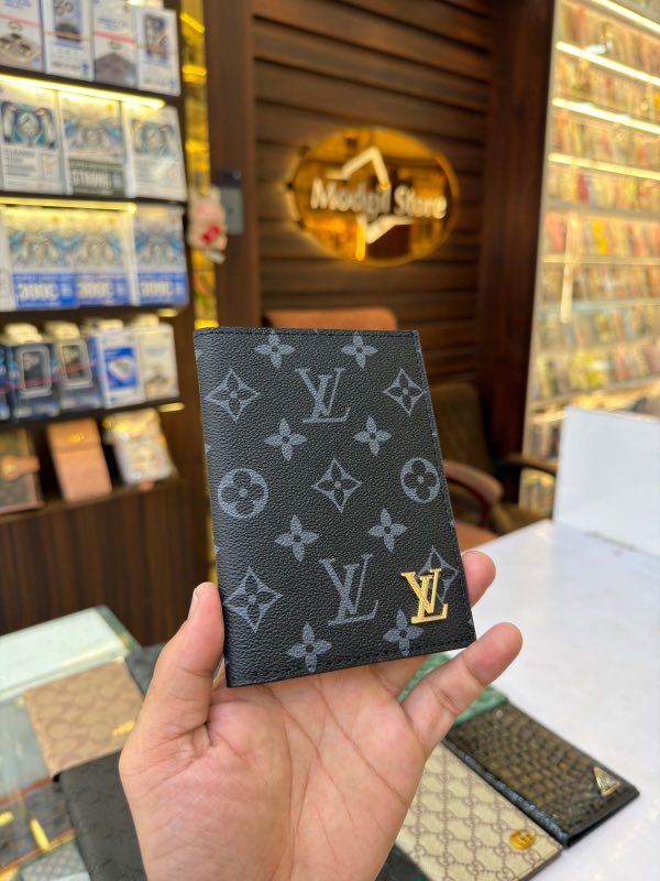 LL.V black & grey passport holder (Bold logo)