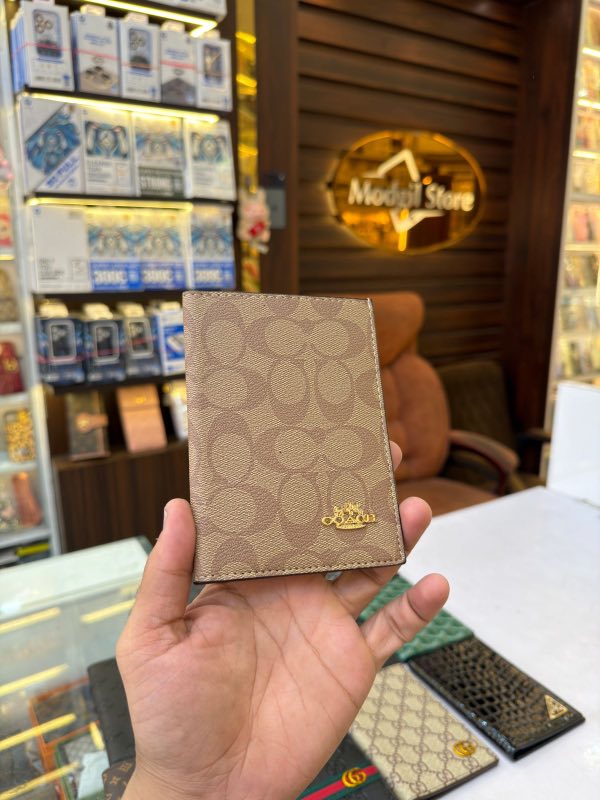CO beige passport holder