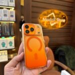 Smokey transparent case with mag-safe (Orange)