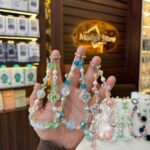 Heavy stone with pearl charm