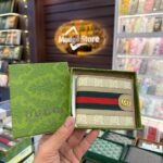 GG stripped wallet (Beige)
