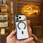 Metal border transparent case (Blue)