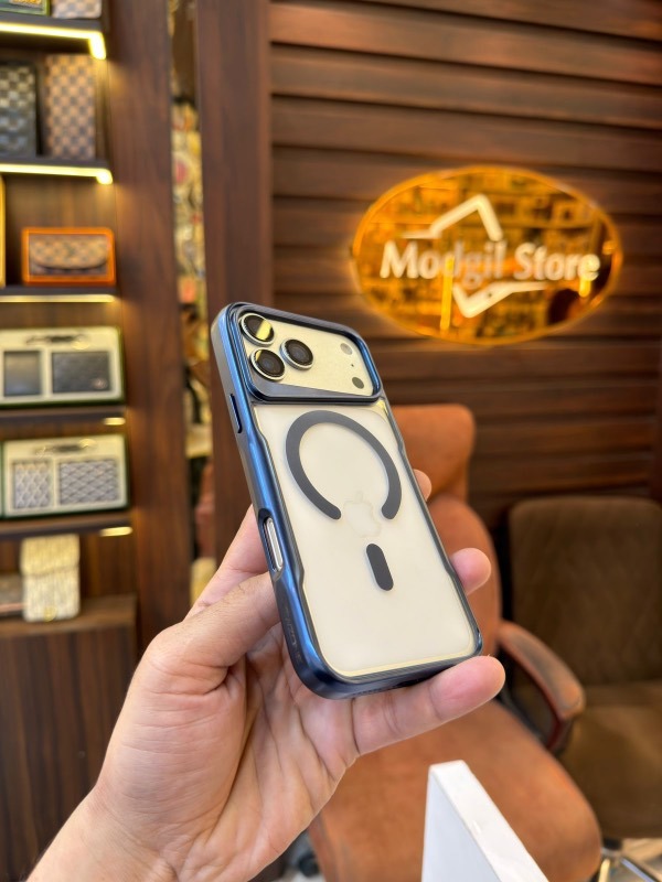 Metal border transparent case (Blue) - Image 2