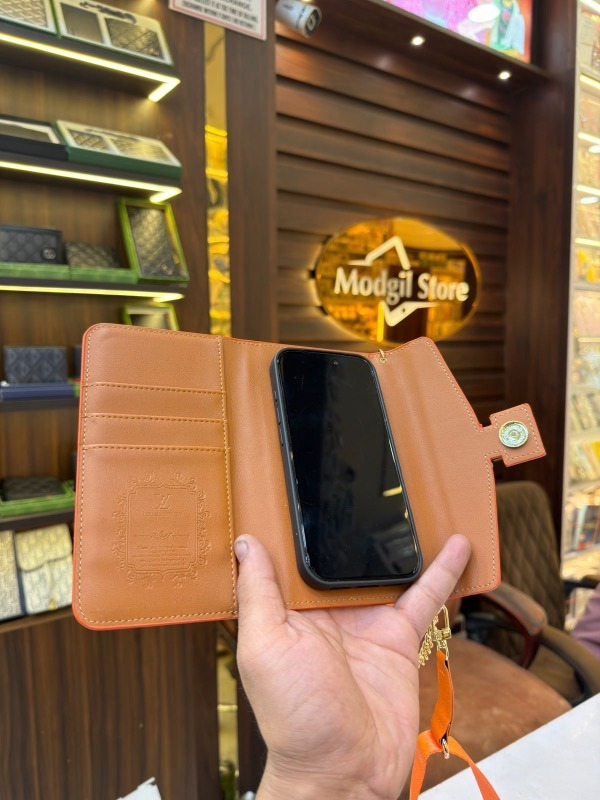 LL.V embossed ,metal buckle sling case (Orange) - Image 3