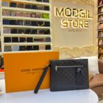 LL.V embossed hand pouch