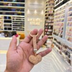 Stone heart keychain (Rosegold)